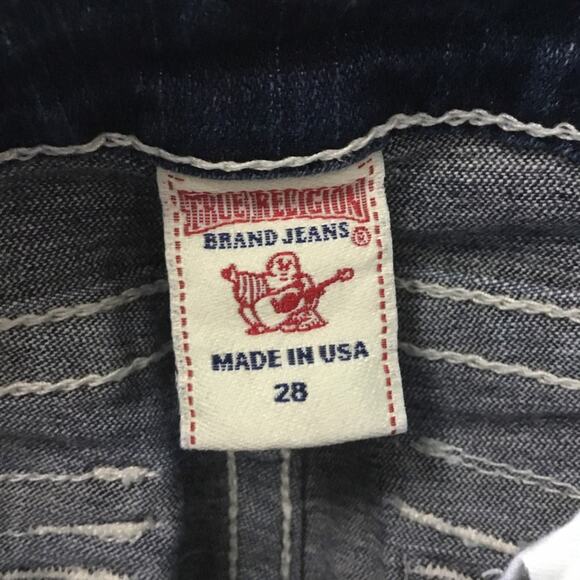 True Religion Blue Pearl Button Wide-Leg Jeans - Picture 12 of 16